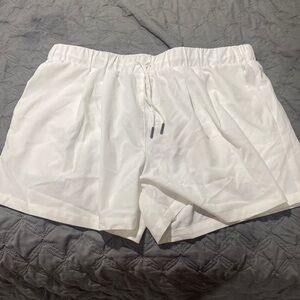Halara White drawstring shorts